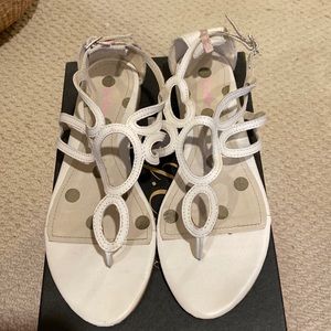 Boden Ivory Shape Strap Sandals Size 37/6.5